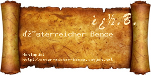 Österreicher Bence névjegykártya