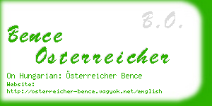 bence osterreicher business card