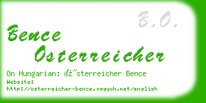 bence osterreicher business card